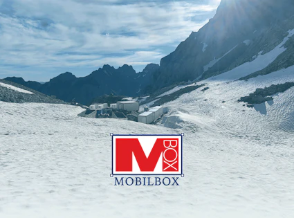 mobilbox austria lagercontainern auf einem gletscher