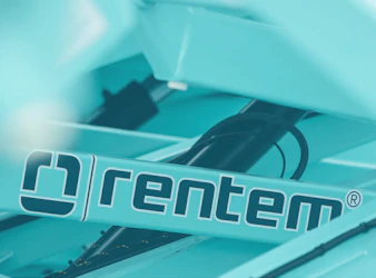 nahaufnahme arbeitsbühne mit rentem® logo