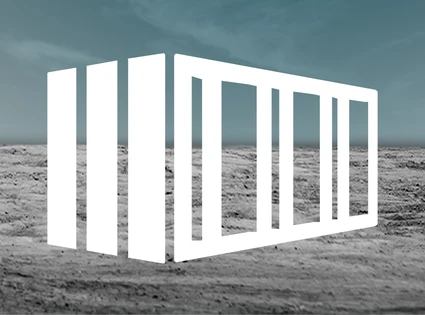 Container auf der Baustelle