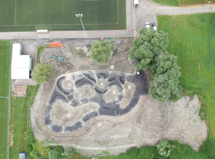 bild von oben des pumptrack in altach