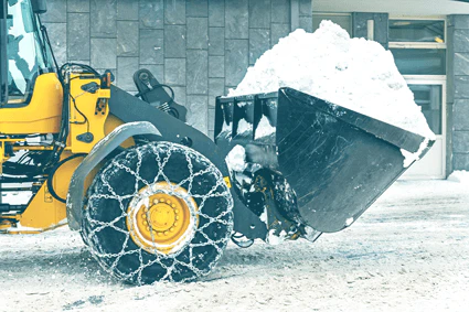 Radlader im Winterdienst