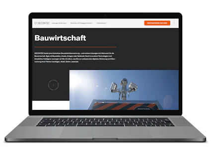 Notebook mit Secontec Website